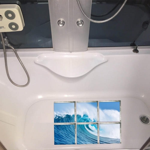 Tredimensionella vågbadkar självhäftande anti-halk klistermärken
