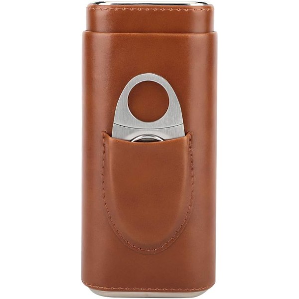 Læder Cedar Cigar Humidor, Mini Kvalitets Læder Cigaræske