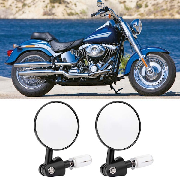 2 stk. Motorcykel Modificerede Foldbare Styr Spejle Reflekterende Sidespejle 22mm 0.4