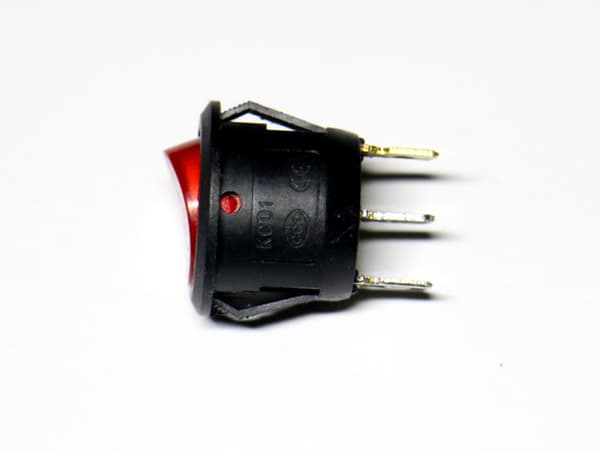 Strömbrytare 1-pack on/off vippströmbrytare med ljus Svart black