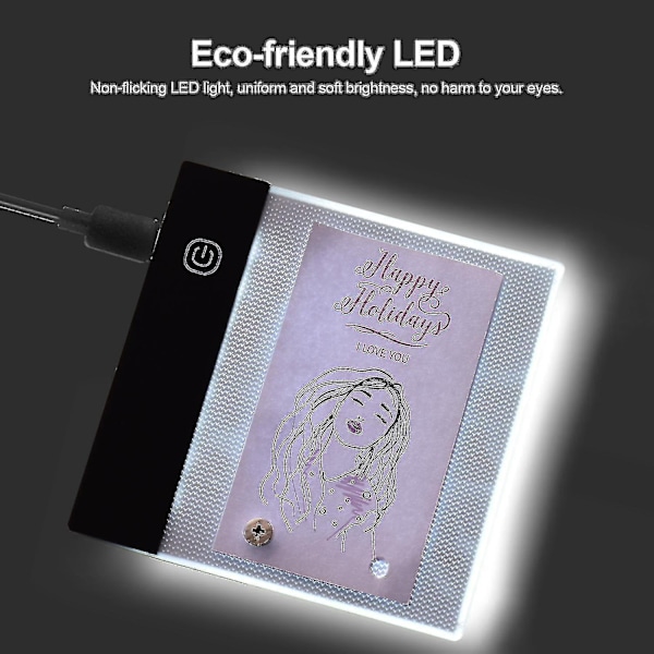 Flip Book -setti mini-valolaudan kanssa LED-valolaatikko Tablet-muotoilu reiällä 300 arkkia Flipchart-paperia -yvan-WELLNGS