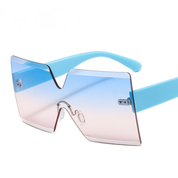 （C13） Ramlös stor rampersonlighet mångsidiga färgsolglasögon i ett stycke Flerfärgat mode INS hettsäljande solglasögon