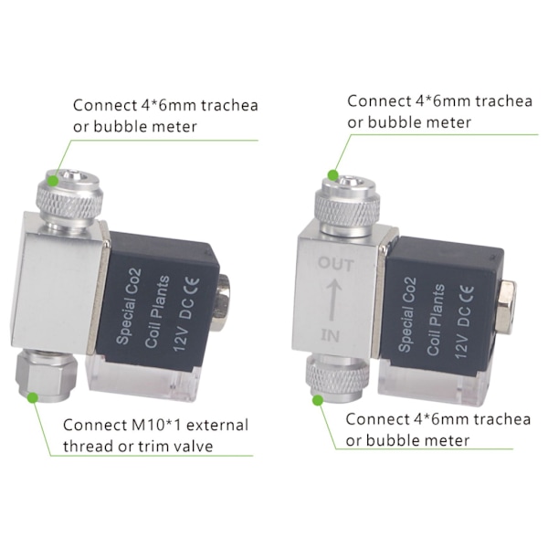 AC100-240V Enkel/Dobbel Hode Akvarium CO2 Magnetventiler Regulator Lav Temperatur Fisk Tank Elektriske Magnetventiler EU Plugg EU plug Double