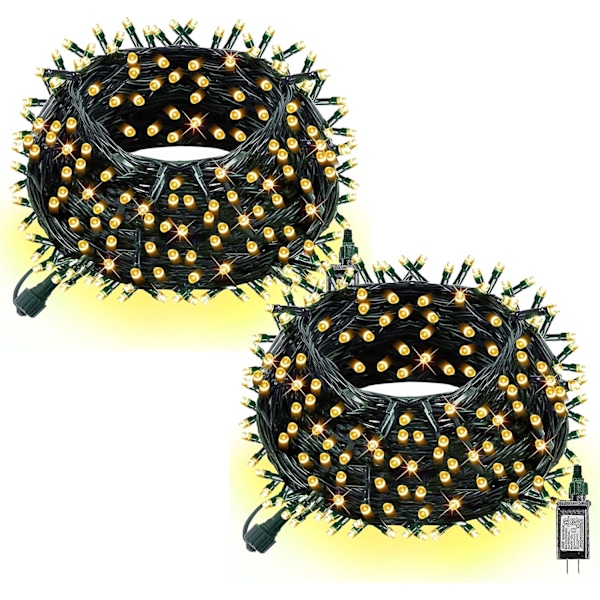 Valonauha 200 LED-valolla, 20 metriä pitkä, jouluvalaistukseen Lämmin valkoinen Warm White 400 LEDs