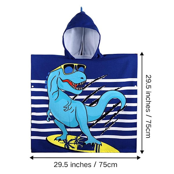 Badehåndkle barnebadehåndkle, utsøkt mønster badekåpe badehåndkle poncho badehåndkle poncho barn gutter jenter søtt håndkle med hette for barn gutter jenter