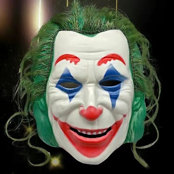 Clown Joker Kostym Röd Kostym Jacka Byxor Skjorta Outfits Halloween Kostymer För Barn Män Karneval Maskerad Fest Joker Cosplay Kostym och Mask Suit and Mask One Size