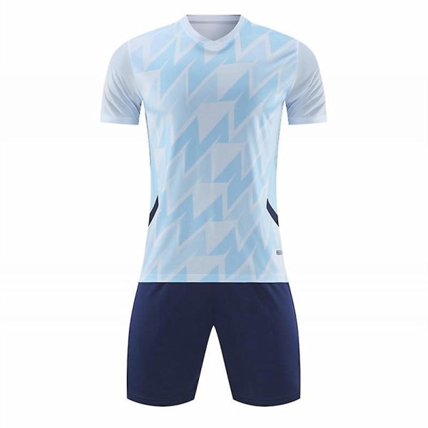 Nytt mode fotbollströjor set för vuxna och barn fotboll T-shirt och shorts Pojkar Futbol träningsdräkter Löpsportkläder 3XL White(77670)