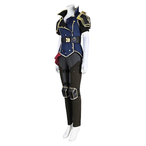 Arcane Vi Cosplay Sheriff Vaatteet Peruukit Anime Peli LoL 2 Puku Aikuinen Nainen Roolileikki Rohkeat Vaatteet Juhlat Hieno Puku Vaatetus PERUKKI PERUUKKI WIG XS