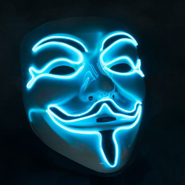 Maske, Hip Hop Bar Party Ghost Face Halloween LED Maske