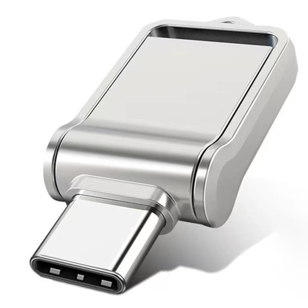 Mini Metall Typ C Usb Disk Vattentät Portabel USB-minne För Surfplatta Telefon-dwdz 2TB 2TB Silver