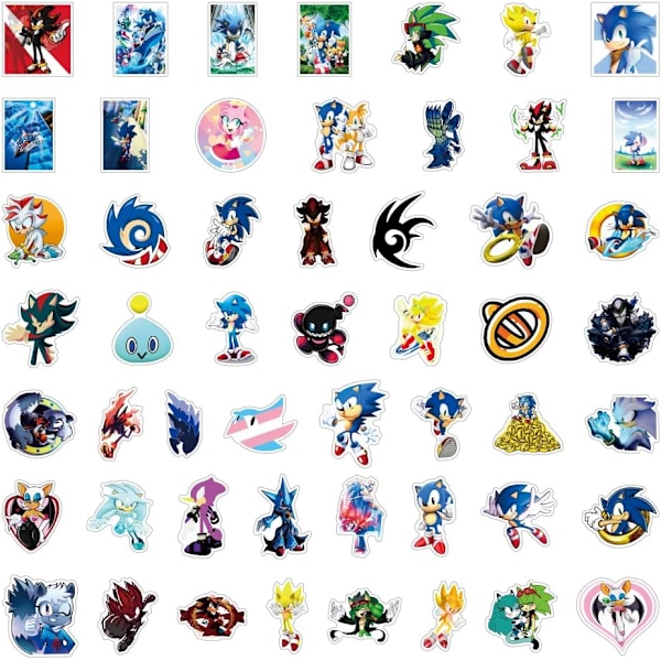 100 stk Sonic-klistremerker, søte pinnsvin-klistremerker OSonic
