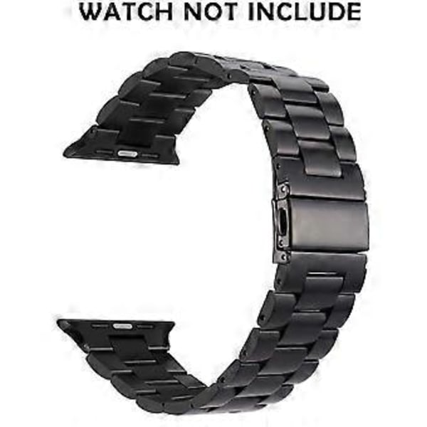 Armband | PG Kompatibelt med Apple Metall Smart Watch Armband - 42-44mm Svart