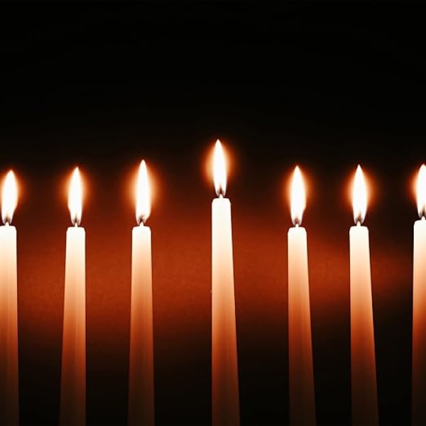 16 Ren Paraffin- och Bomullsveke Pelarljus, 18cm - Långvariga, Doftfria, Perfekta för Dekoration, Ceremonier och Evenemang - Vita