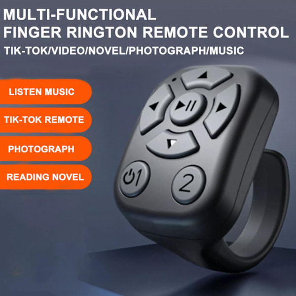 Tiktok Bluetooth Fjernkontroll Scroll Ring Sidevender Fjernkontroll Pink