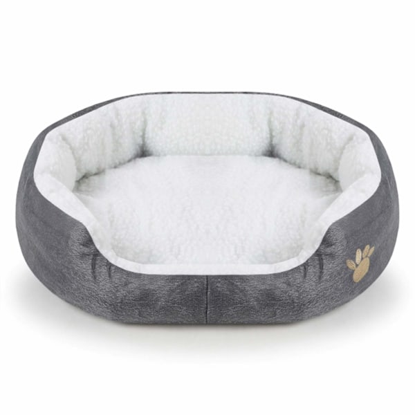 Rund eller oval formet Dimple Fleece Hundehule Seng Kæledyr Katte Seng