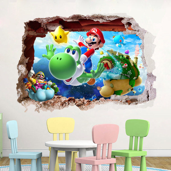 70*50cm Super Mario Bros. Veggklistremerker Fjerning Veggklistremerker for