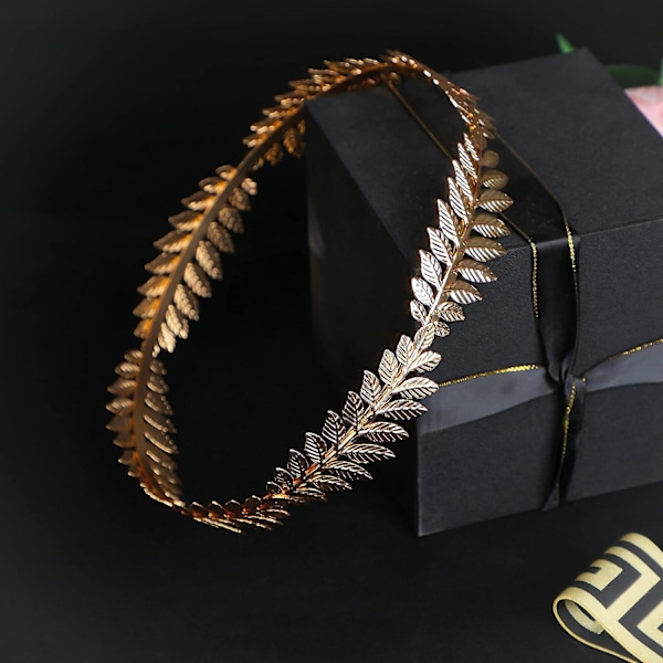 Romersk Caesar Crown Laurel Wreath Guldfolie Hårband Kostymfest Tillbehör Caesar Hårband