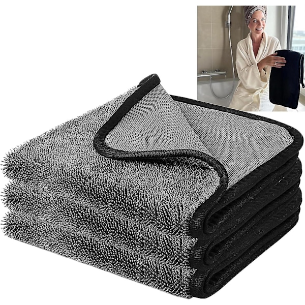 Db dusjkabinettklut for fjerning av vann i dusj og badekar, blank baderomsklut Xxl tørkeklut, hurtigtørkende tørkeklut 3 stk 3Pcs 40 x 40 cm