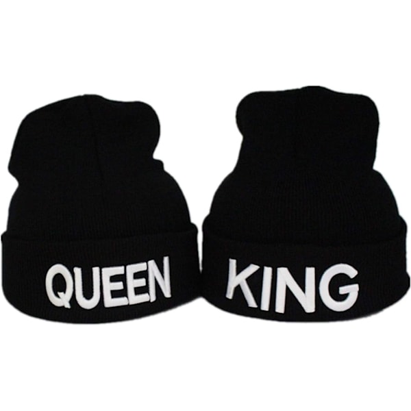 Christmas gift for the couple King Queen Winter knitted hat for him and