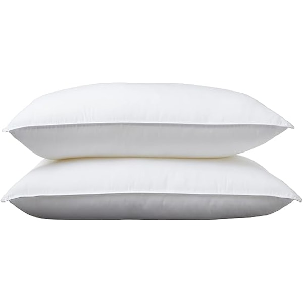 Amazon Basics Dunalternativputer for mage- og ryggsovere, myk tetthet, standard, pakke med 2, hvit, 66 cm L x 51 cm B