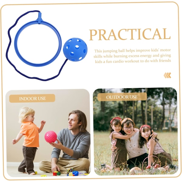 1 st Hoppboll för Barn Blå - Hoppbollsleksak Set Fånga Boll Set Fitnessspel för Pojkar och Flickor blue