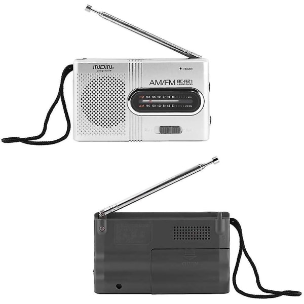 HHL Mini Radio Bärbar Am Fm Teleskopisk Antenn Pocket Radio