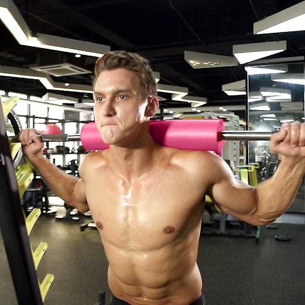 Skivstångshalskydd för hantlar Skumskydd Skivstångsskydd Stöd för gym (Rosa)