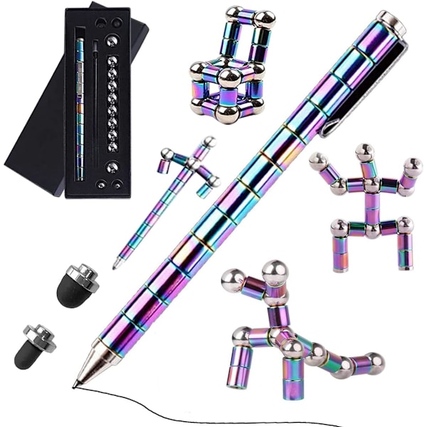Magnetisk Fidget-penna, Multifunktionell Avkopplande Magnet Skrivleksakspenna