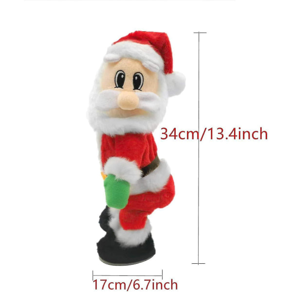 Twerking Santa - [Engelsk låt] Svingande höfter, sjungande och dansande elektrisk leksak, Svingande höfter Santafigur julklapp (Jultomten