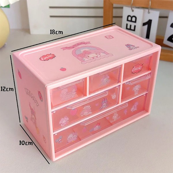 Sanrio Kuromi Kawaii Anime Klistremerke Tilbehør DIY Oppbevaringsboks Cinnamoroll C