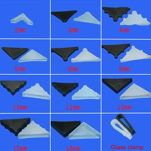 6mm sorte hjørnebeskyttere til spidst glas, spejl, keramiske fliser, tredobbelt formede hjørnebeskyttere 20 stk.
