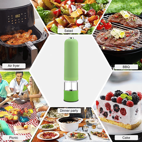 Batteridriven salt- och pepparkvarn set (2 kvarnar)