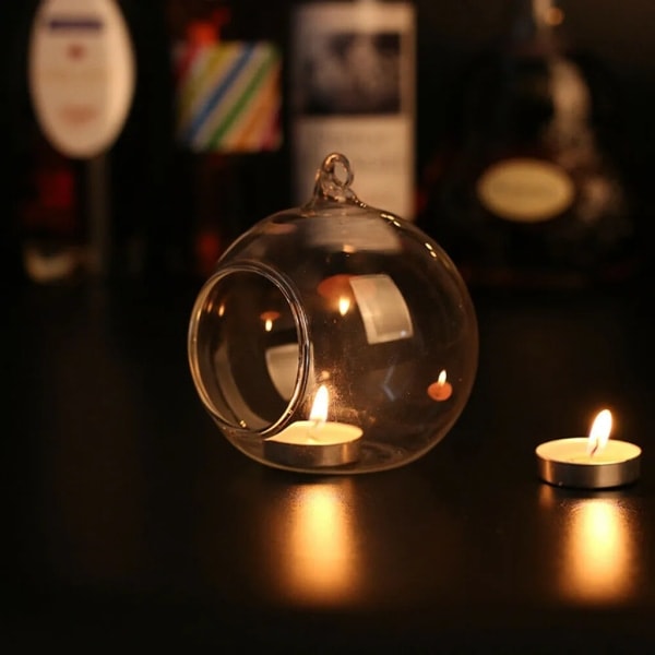 6 st 10 cm Hängande Glasbollar Klar Vas Blomkruka Planteringskärl Landskap Terrarium Behållare Bröllop Te-party, Bröllopsdekoration