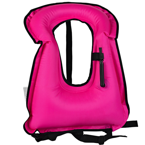 Uppblåsbar snorkelväst för vuxna, bärbar, lätt och slitstark, bojarjackor för dykning Pink