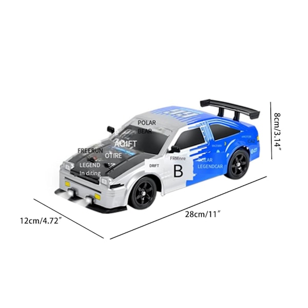 Fjärrstyrd Bil Rc Driftbil 1 16 Skala 4wd 18km/h Höghastighetsmodell Fordon För Vuxna Barn AE86