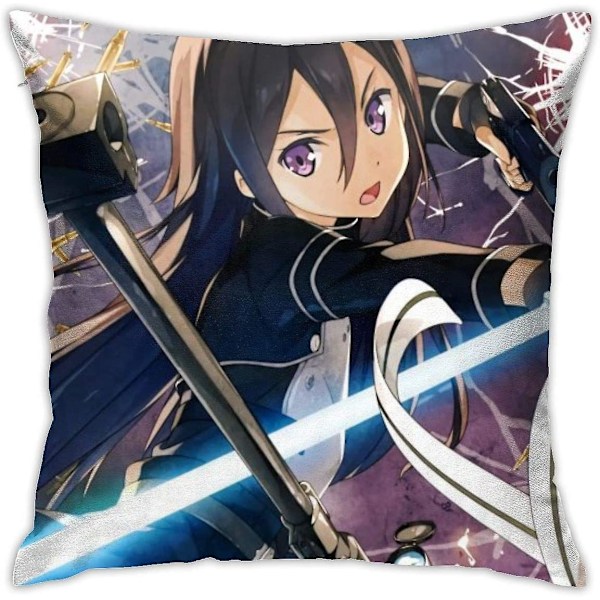 Sword Art Online Pillow Case Sofa Soft Home Decorative Throw Pillow Luxury Breathable Cushion Cover 18 X 18 Inch