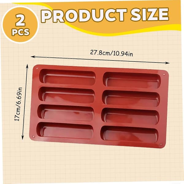 Silikonbakformar 2-pack, fingerformad 8-håls non-stick-bricka för Halloweenkakor och choklad Ref:1782