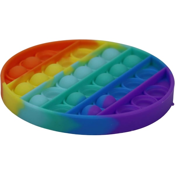 Play silikone fidget legetøj ca. 12 cm rund, pop it anti-stress finger legetøj, boble tryk legetøj til stressreduktion, færdighedsspil til børn og voksne