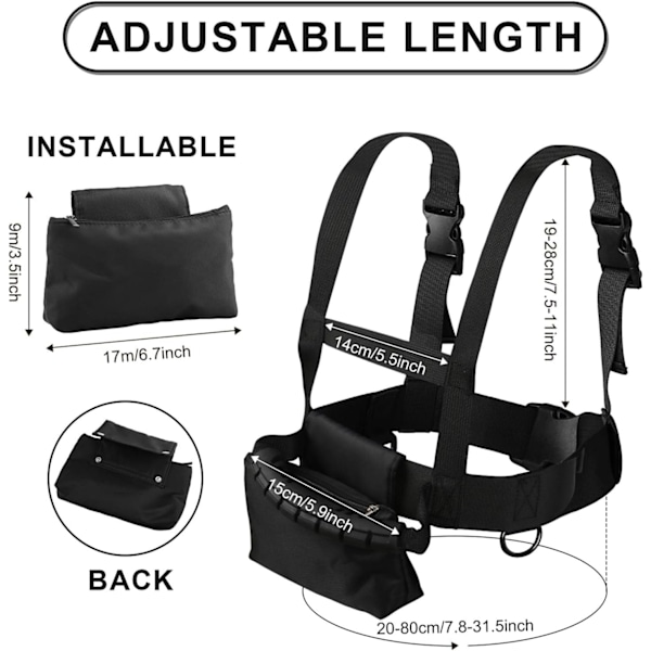 Ski- og snowboardsele for barn - Svart, Skisele med Deta-Perfet【GKS】