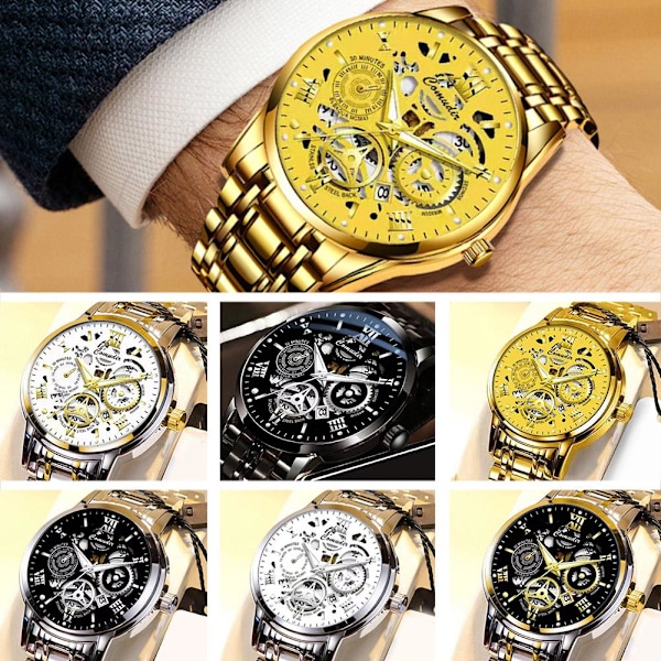 Herreur Quartz Urværk Business Ur Automatisk M Black One size