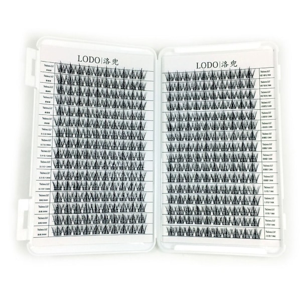 320 individuella lösögonfransar i kluster 3D 10MM 10MM 10mm