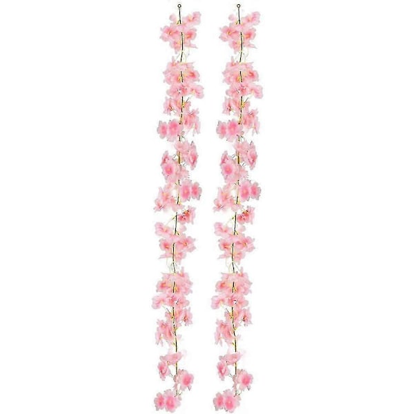 4 stk x 1,8 m Kunstig Kirsebærblomst Garland, Kirsebær