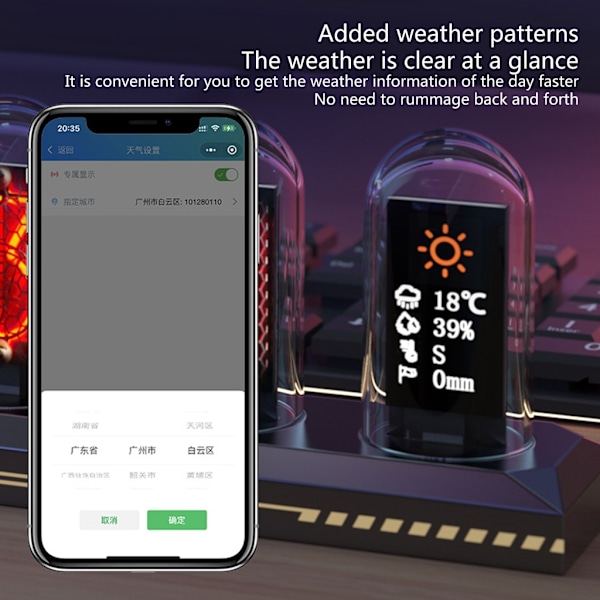 IPS aluminiumsrørsur med simuleret rørdesign Perfekt til hjemmedekor og skrivebord 16 millioner farver skrivebord 0,57 0.57 Elegant black APP mode