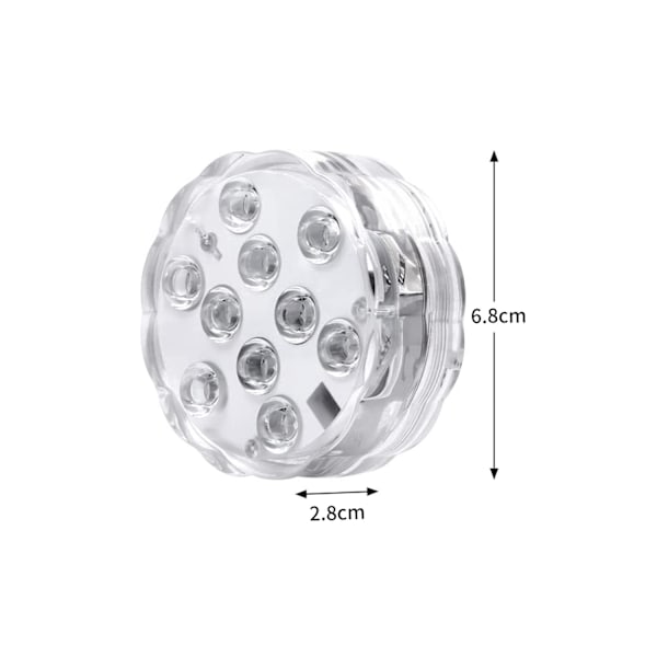 2-pack undervattens LED-lampor Vattentäta undervattenspoollampor med 16 färger, fjärrkontrolllampor för akvarium, vas, badkar, bubbelpool, Halloween