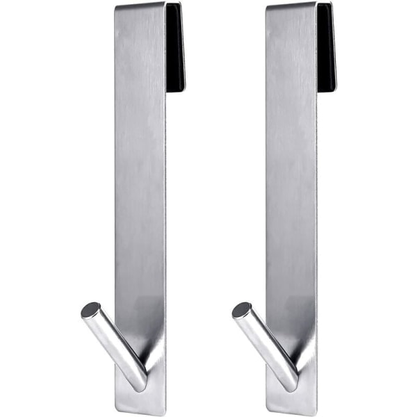 Galaxy 2-pack 18 cm Borrfri Duschdörrkrok Handdukshängare Badrums Ramlös Duschdörr - Silver
