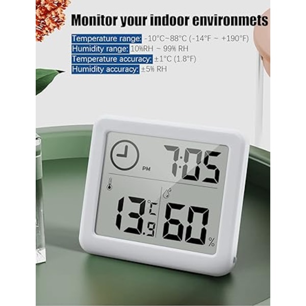 Digital (vit) termo-hygrometer inomhustermometer hygrometer B