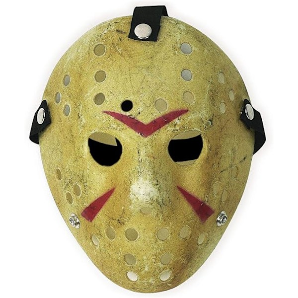 Mask Cosplay Halloween Kostumemaske Rekvisit Horror Hockey Gul