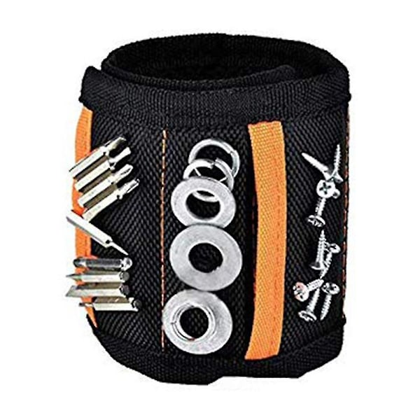 Magnetic Bracelet Men Magnetic Tool Belt with 15 Strong Magnets Halloween Gift for Dad, Mom, Carpenter, DIY Lover