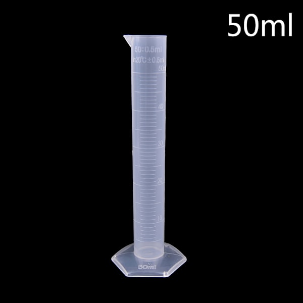 10/25/50/100/250ML Plast Målesylinder Laboratorietest G 50mL