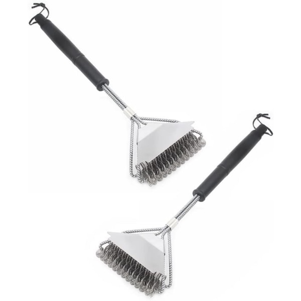 2 x Professional grill brushes 44 cm